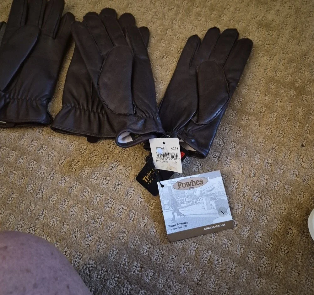 Womens Leather Gloves - Brown, Black, Grey All New Size Large